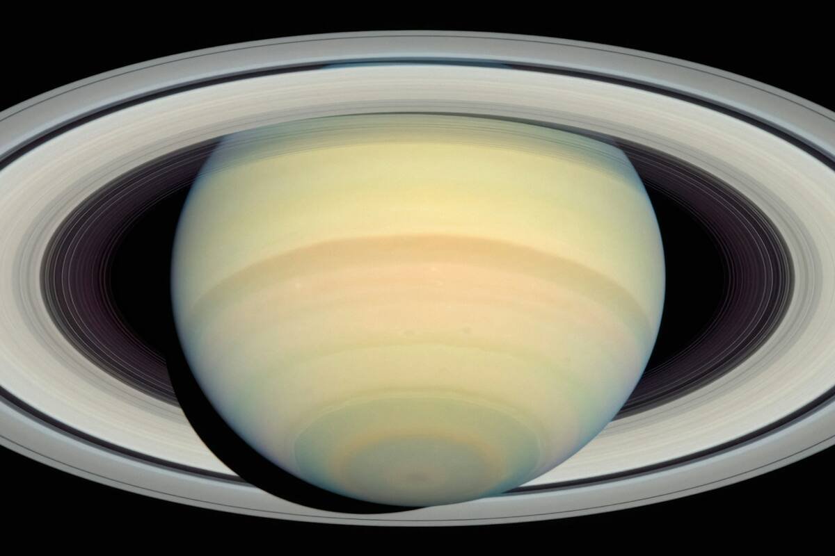 Saturn's rings as photographed by Hubble